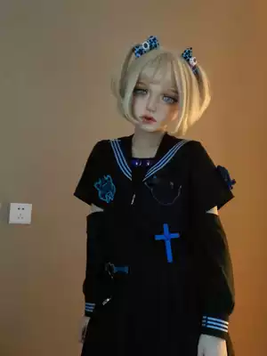 (Uniform party) Blue Bone-JK improved blue three hand work uniform college hot girl cute Japanese sailor