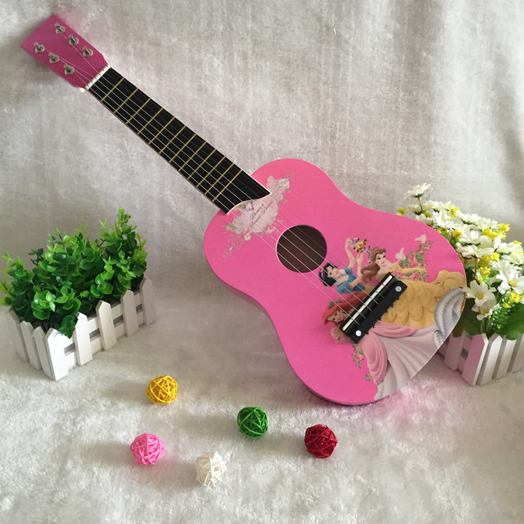 Đồ chơi guitar trẻ em bằng gỗ có thể chơi trẻ em mới bắt đầu 27 inch mô phỏng guitar đồ chơi bằng gỗ - Đồ chơi nhạc cụ cho trẻ em dàn trống cho bé