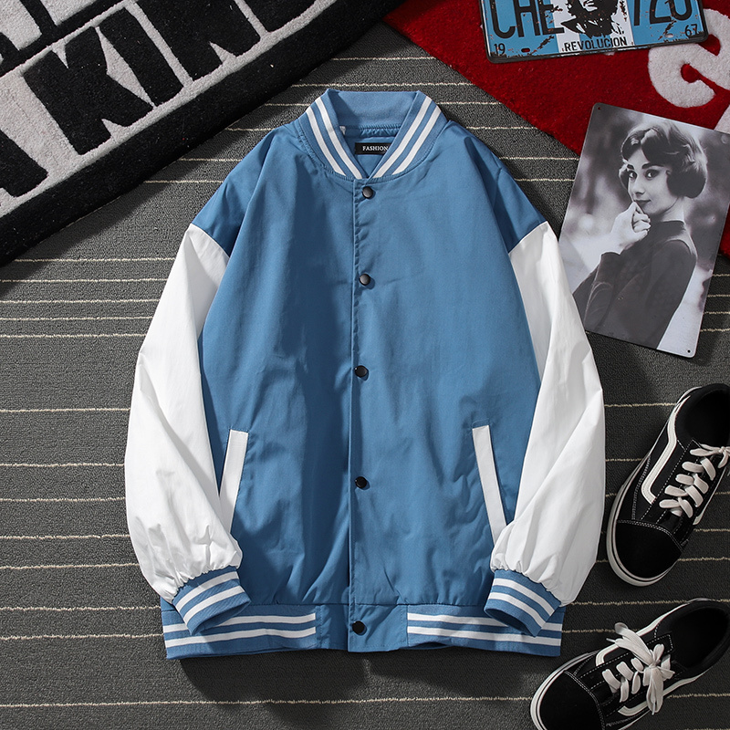 American-Style Motorcycle Jacket for Men and Women, Spring Color-Block Vibe Workwear, High Street Cool Style, Mygo High-Tension Baseball Jacket American-Style Motorcycle Jacket for Men and Women, Spring Color-Block Vibe Workwear, High Street Cool Style, Mygo High-Tension Baseball Jacket