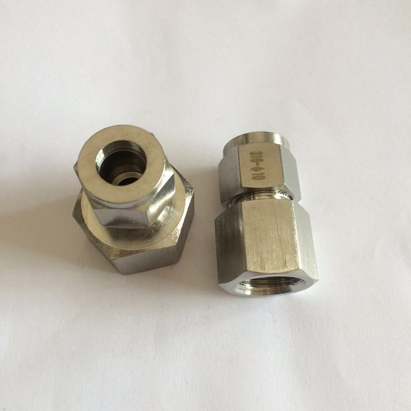 304 stainless steel inner wire ferrule connector inner thread straight ferrule pressure gauge ferrule connector non-calibration made