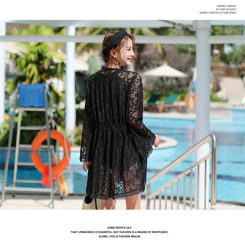 Áo tắm chống nắng áo ren 2019 áo tắm mới một mảnh cho nữ bikini bikini tắm nước nóng mùa xuân Hàn Quốc size lớn - Bộ đồ bơi One Piece đồ bơi một mảnh