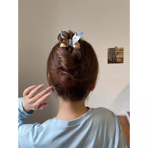 Заколка для волос с бабочкой, заколка-крабик, сексуальная акула, французский стиль