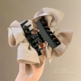 Черная заколка для волос с бантиком, большой аксессуар для волос, заколка-крабик, изысканная акула, новая коллекция