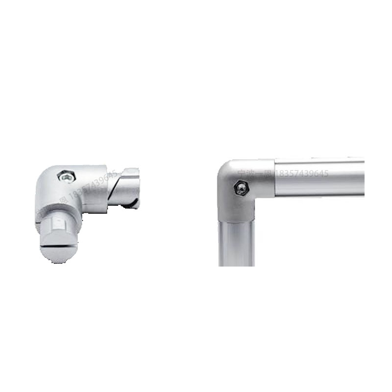 90-degree inner joint B90I third generation 28mm wire rod aluminium alloy fine tube connector profile round aluminium tube fittings