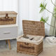 Liu Ruixuan Storage Basket, Rattan Woven, Large Covered Portable Storage Box for Toys and Snacks, Wicker Picnic Basket