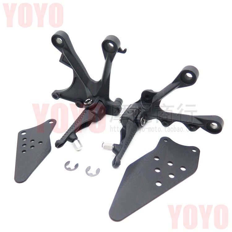 New suitable for Kawasaki ZX6R 05 - 08 636 modified black front - foot triangle bracket assembly