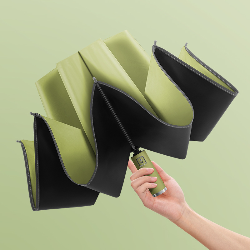 adima reverse umbrella fully automatic vinyl triple fold sunscreen umbrella double size anti-wind and rain umbrella dual-purpose s woman