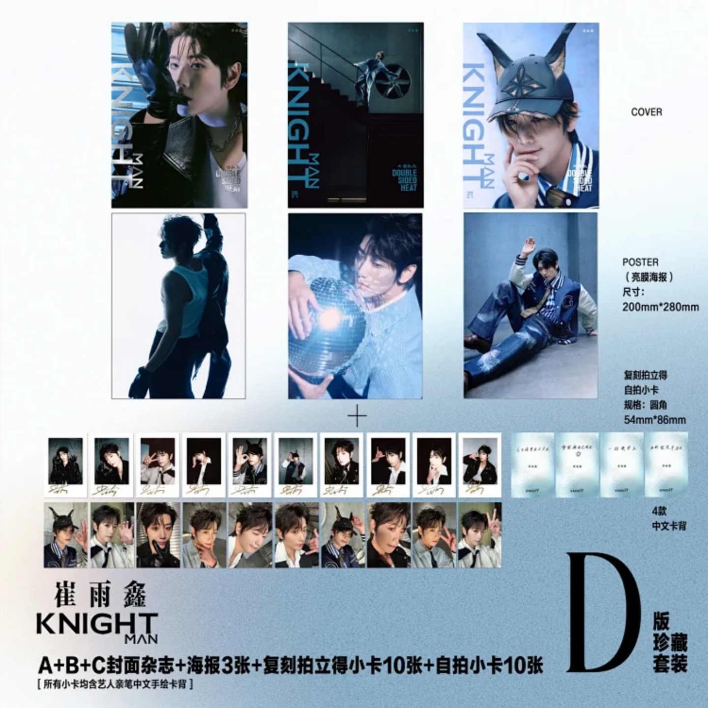 «KNIGHT» 2026 обложка персонажа - версия A/B/CD набор постера фото карточка