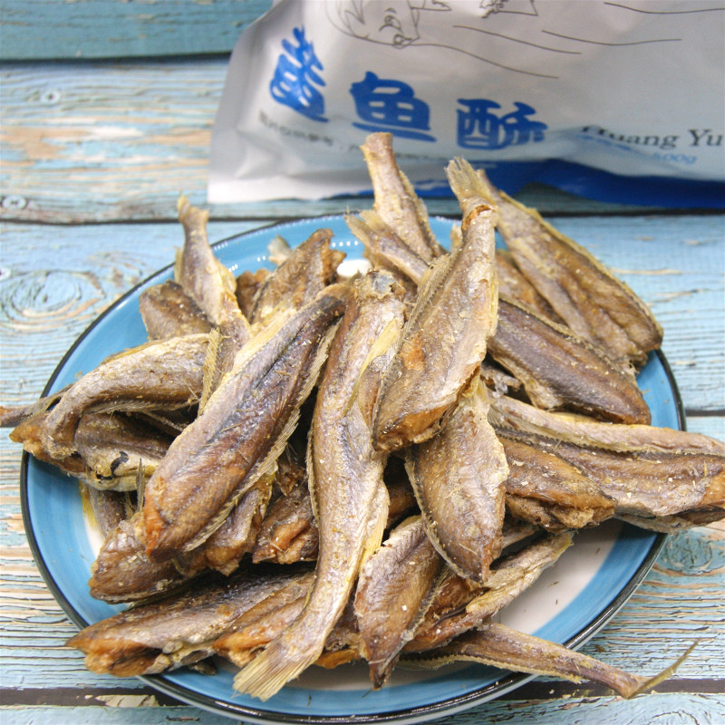 Seafish love small yellow fish 500g carbon roasted spicy yellow fish dry seafood snack bag ready to eat savory and small yellow fish
