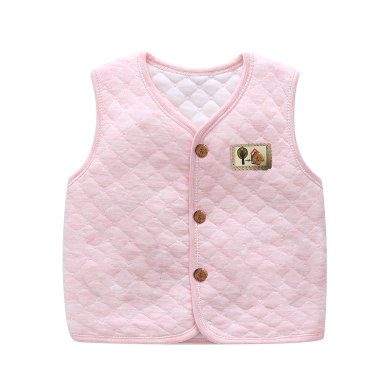 Mùa xuân và mùa thu nam giới và phụ nữ bé vest bé vest cotton trẻ em vest ấm vest vai màu cotton mùa xuân và mùa hè phần mỏng