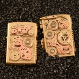 Ретро механическая ветрозащитная зажигалка на керосине с шестернями, в стиле панк