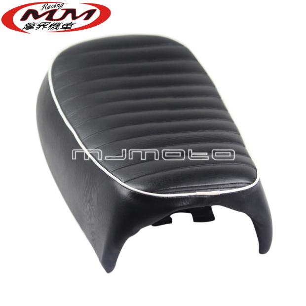 Xe máy retro sửa đổi phụ kiện đệm ghế không thấm nước và bền cà phê đua phổ quát đệm ghế da đen bọc ghế - Đệm xe máy yên xe máy êm