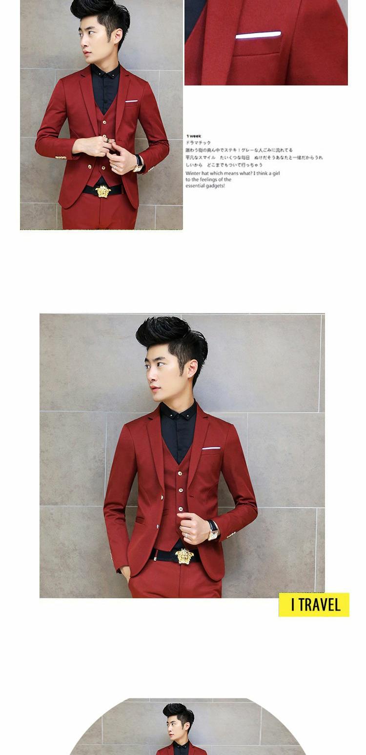 Bộ đồ vest nam công sở ba mảnh phù hợp với chuyên nghiệp Xiaoxi Slim phiên bản Hàn Quốc của người đàn ông tốt nhất chú rể váy cưới áo khoác blazer nam