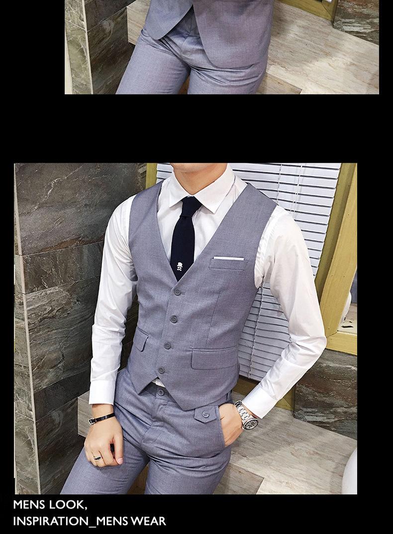 Bộ đồ vest nam ba mảnh phù hợp với kinh doanh chuyên nghiệp shop quần áo nam