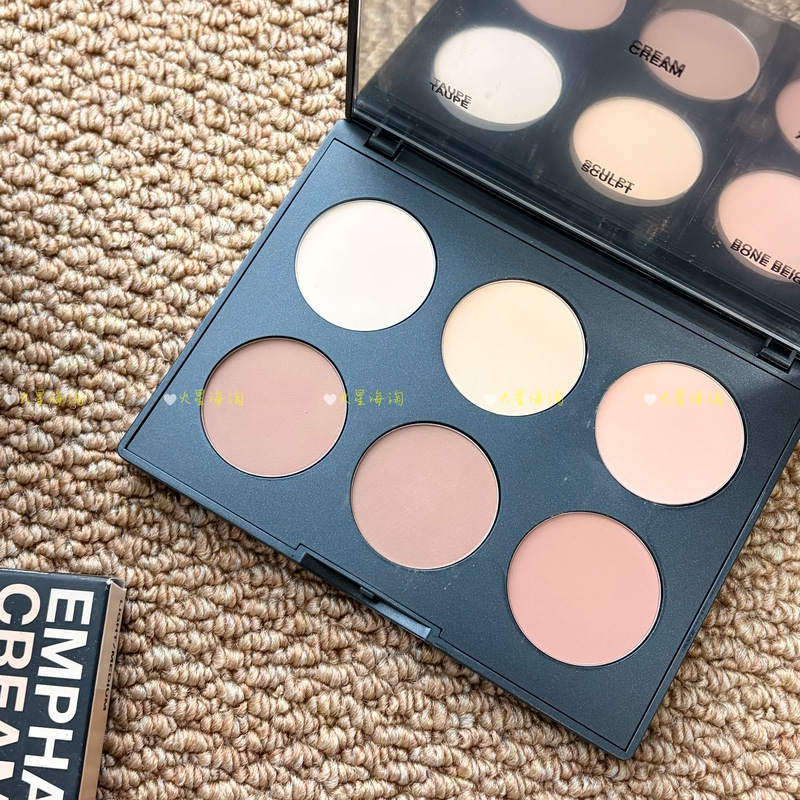 Mac Six-Color Contour Palette 6 Colors Light Face Highlighter Harajuku Nose Shadow Concealer Acne Marks Tear Trough Highlighter