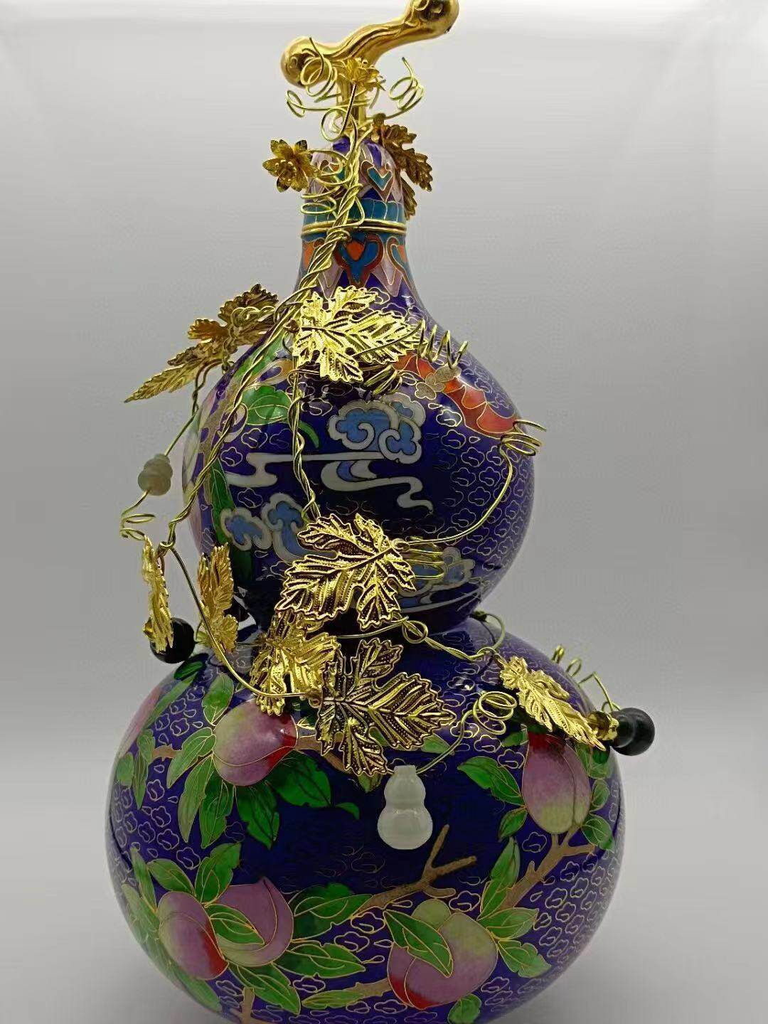 Jing Tai Blue Gourd Cheng Wen Bao enamel Enamel Pendulum Boutique pinch