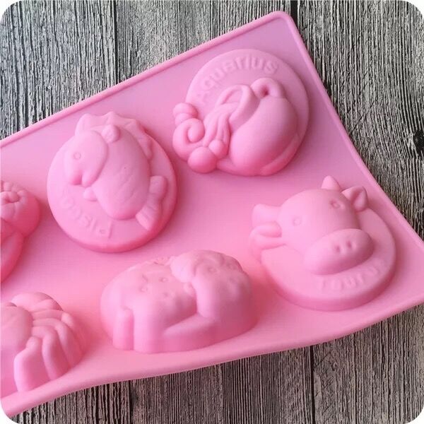 12 chòm sao silicone nướng khuôn DIY handmade xà phòng thạch pudding bánh sô cô la bánh gạo khuôn cua đôi khuôn làm kem silicon