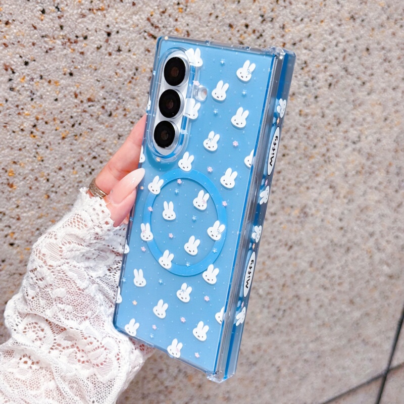 Magnetic Folding Miffy Rabbit Case Suitable for Samsung Fold8 Ultra Transparent Phone Case Fold6 with Center Axis Fold7Samsung Cartoon Stand Galaxyfold5 New Model Magsafefold4 Magnetic Folding Miffy Rabbit Case Suitable for Samsung Fold8 Ultra Transparent Phone Case Fold6 with Center Axis Fold7Samsung Cartoon Stand Galaxyfold5 New Model Magsafefold4