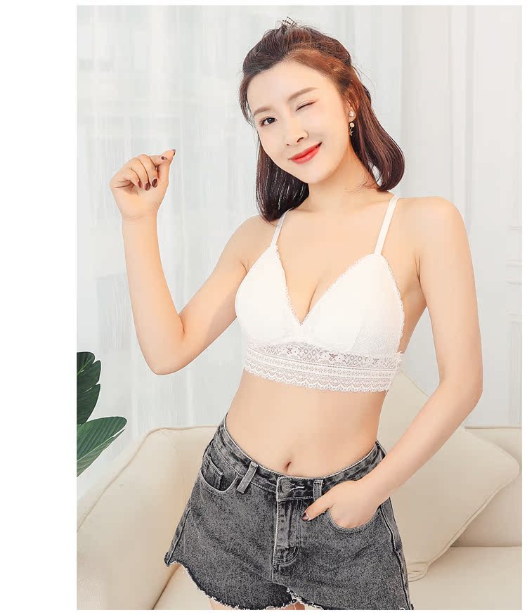 Mùa xuân và mùa hè Châu Âu và Hoa Kỳ sâu V phía dưới ren gợi cảm vẻ đẹp trở lại dây đeo quấn ngực ống hàng đầu kích thước lớn vest nhỏ phụ nữ mặc đoạn ngắn áo lót nữ cao cấp