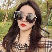 Japan GP Sunglasses Big Face Skinny Stars Same web Red Retro Han version Glasses Round Face Tide Sunglasses Women