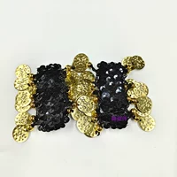 Черные блестки для ногтей, браслет для влюбленных