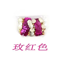 Красные блестки для ногтей, браслет для влюбленных