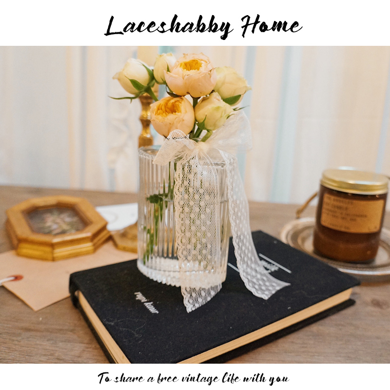 LACESHABBY NEW STYLE RETRO LIGHT EXTRAVAGANZA Transparent Glass Vase Creative Tabletop Florator