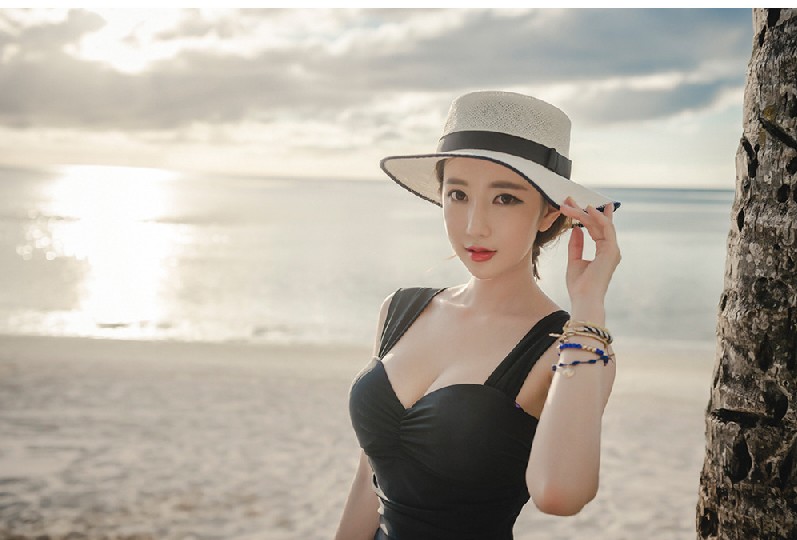 Chia áo tắm nữ loại váy góc phẳng bảo thủ bìa bụng mỏng tấm thép thu thập lớn màu đen kích thước suối nước nóng tắm phù hợp với nữ đồ bơi 2 mảnh trẻ em