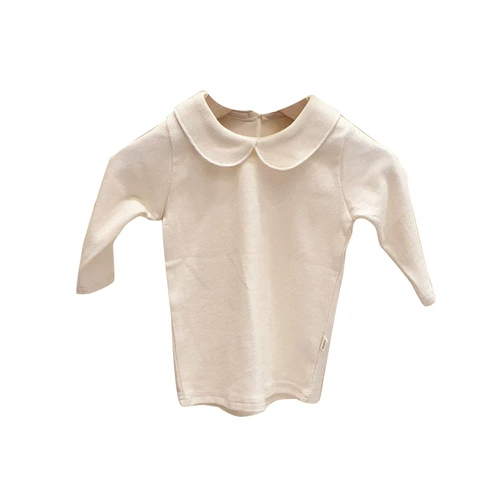 Брендовый осенний лонгслив для девочек, приятная телу детская кукла для младенца, в корейском стиле, в западном стиле, кукольный воротник, высокий воротник