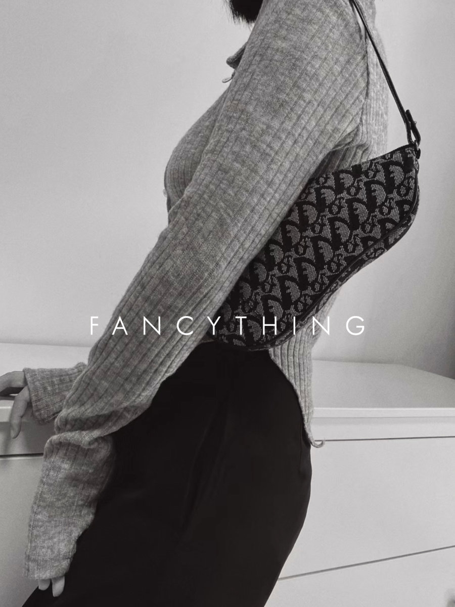 Fancything 巴黎法式慵懒Vintage复古腋下包女单肩包老花小马鞍包 2