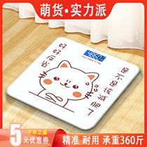 Cute Cartoon Weight Scales Home Dorms Precision Electronic Health Scales Small Smart Charging Body Scales Weight Loss Weighing
