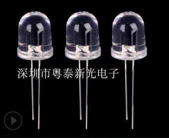 F10 10MM white hair red LED light pearl white hair blue light yellow light purple light orange light green white light diode