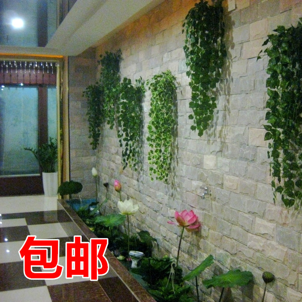 Simulation flower wall hanging rattan green radish watermelon leaf grape vine leaf vine living room home decoration flower art