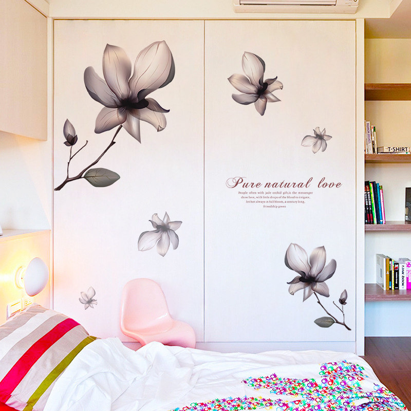 Wardrobe door sticker sticker bedroom decoration creative warm self