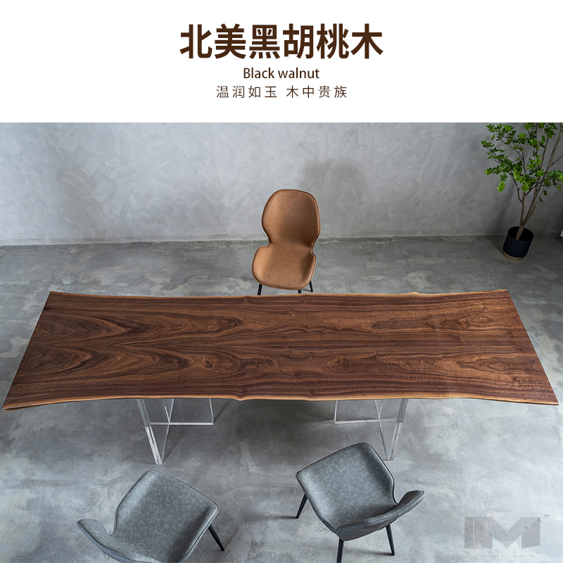 North American black walnut solid wood board tea table custom table tablesLarge Banquet Desk Designers Painting Desk Desk