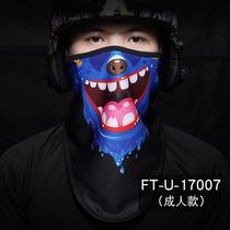 Winter ski mask windproof face riding mask triangle scarf warm and cold breathable headscarf neck sleeve male half face