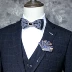 Suit túi khăn cưới phù hợp với khăn vuông ngực khăn cao cấp sử dụng kép nam túi khăn trâm cài Anh huy hiệu cài áo Trâm cài