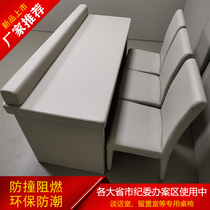 Manufacturers customized anti-collision soft-packed tables and chairs flame-retardant fire-resistant materials conversation room inquiry room indwelling room can be installed socket