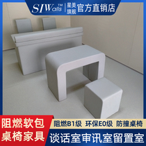 Talking Room Anti-collision Tables and Chairs Detention Room Detention Room Flame Retardant Interrogation Tables and Chairs Interrogation Room Environmental Protection Soft Package Furniture Manufacturers