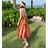 Белая юбка для путешествий, пляжное платье, популярно в интернете, эффект подтяжки, с открытой спиной, по фигуре