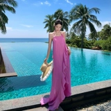 Наряд «Остров дофамина» Необычное, красивое платье с висячим вырезом и открытой спиной Сексуальное пляжное платье Pure Desire для отдыха на море