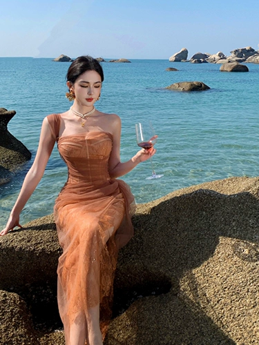 Кружевной корсет, сексуальный топ без лямок, вечернее платье, французский стиль