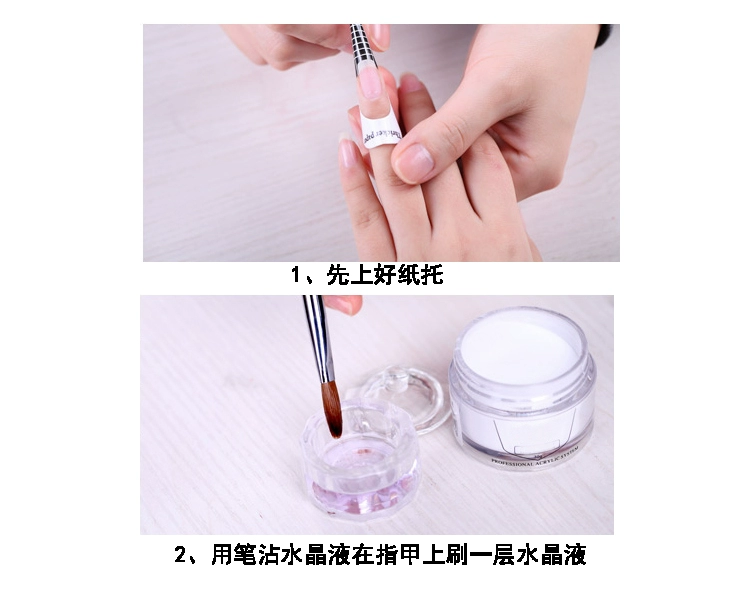 Nail Art Tools Crystal Powder 30g Hồng / Trắng / Tinh thể trong suốt Một công cụ Nail Sản phẩm