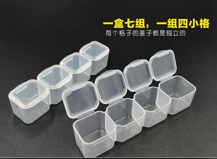 Dụng cụ làm móng tay hộp trang sức 28 lưới kit di động hộ gia đình dung lượng lớn hộp sức khỏe bao bì hộp lưu trữ hộp khoan - Công cụ Nail kìm cắt móng chân