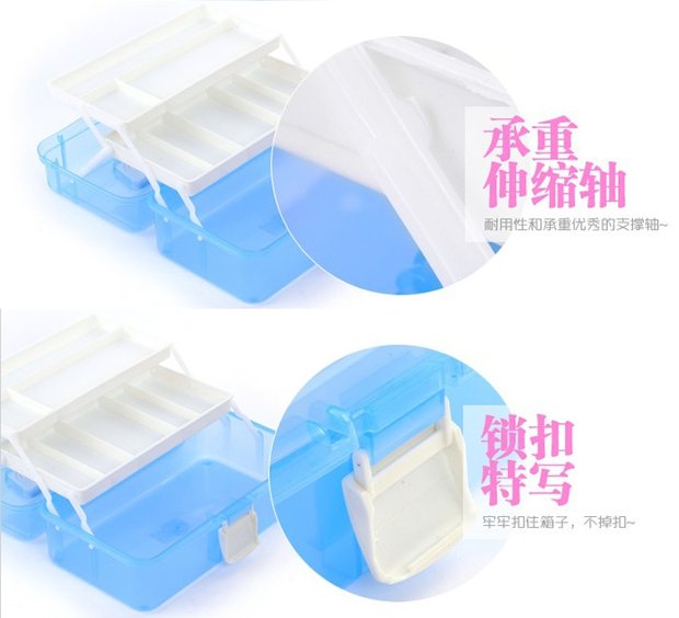 Nail Toolbox Hộp lưu trữ mỹ phẩm lớn ba lớp / hai lớp nhỏ hộp hoàn thiện - Công cụ Nail máy dũa nail cầm tay
