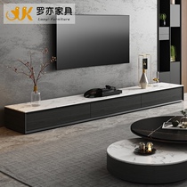 Rock board TV cabinet coffee table Light luxury style simple modern Italian minimalist 2m 4 TV cabinet 2m 2 floor cabinet