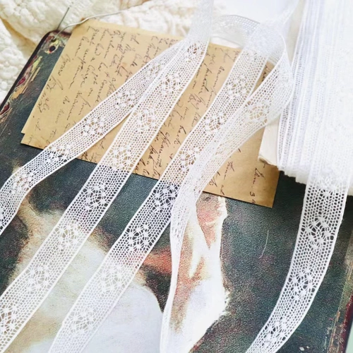 100 Ультра -тонкие белые мелкие хлопчатобумажная нить Полая тканая плетеная детская кружева координаты ручной работы