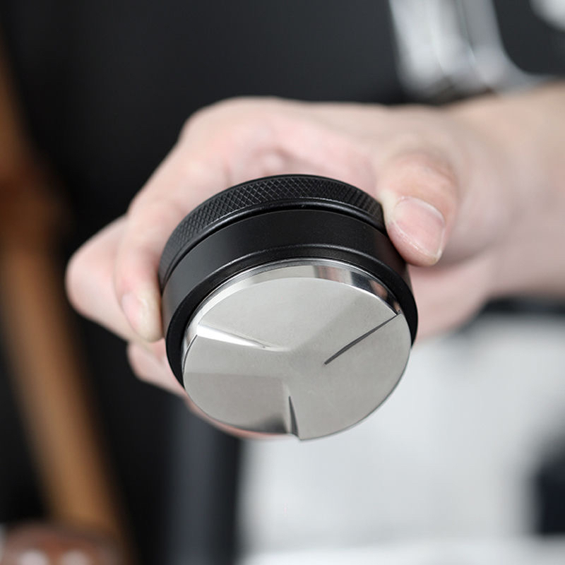 Coffee Tamper Stainless Steel Adjustable Height Self-Gravity Espresso Powder Bowl Base Tamping Hammer Set 51/53/58mm