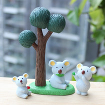 Tree Bag Bear Corra Small Bear Microscape Resin Animal Swing multi-meat Scenery Pendulum diy Decorative Gift Accessories