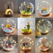 Creative Handmade Diy Water Crystal Ball Light Gift for children Men and women Friends girlfriends Birthday Gift Glass Hood Night Light Pendulum